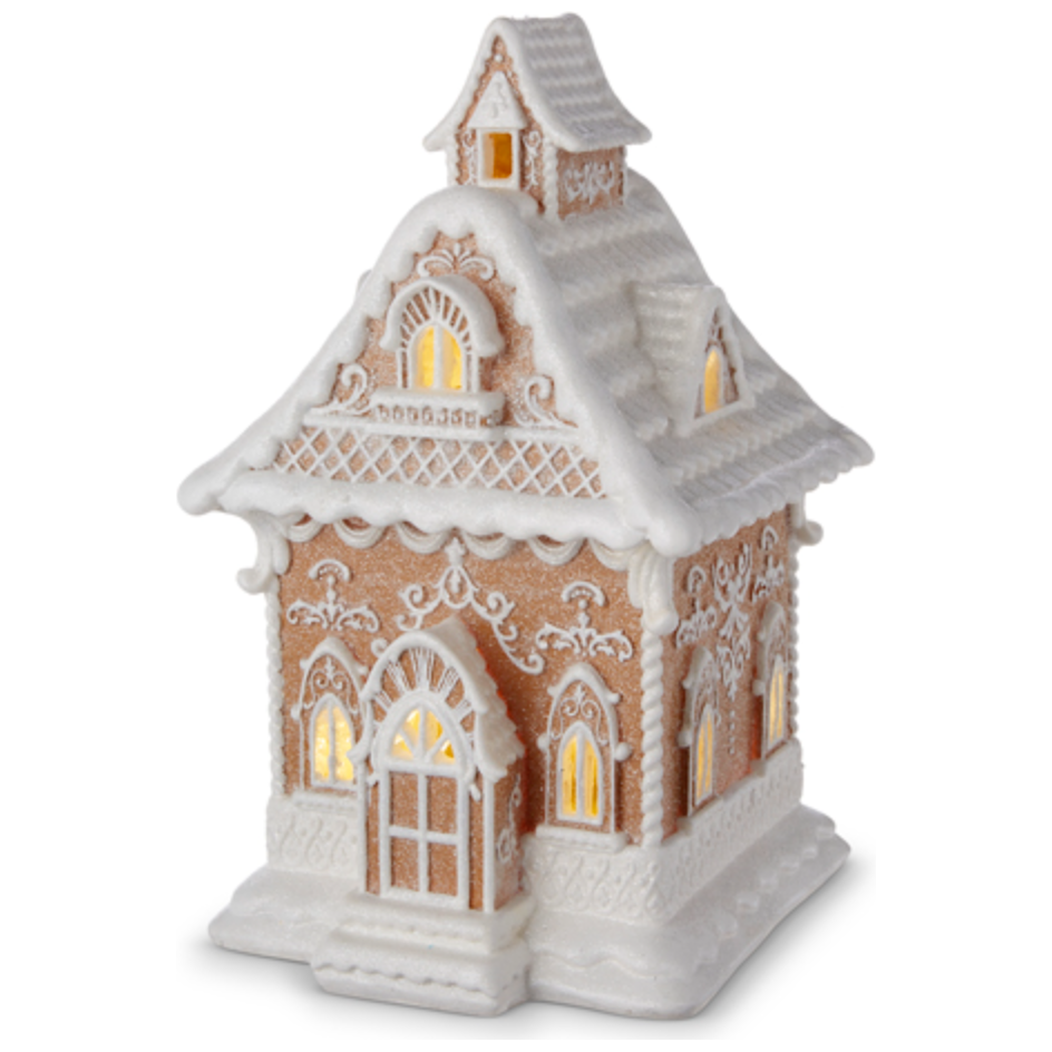 13" Lighted Gingerbread House