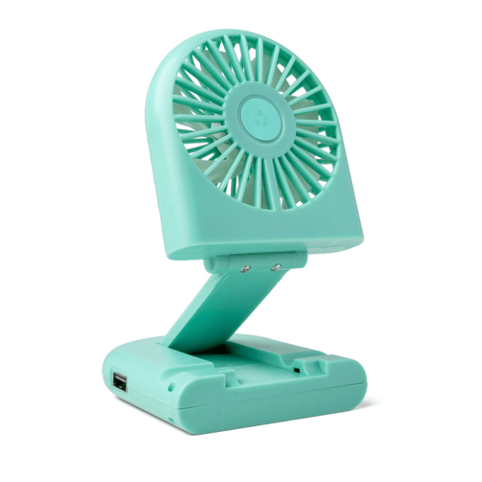 2 - in - 1 Powerbank Fan - White Farmhouse Flowers