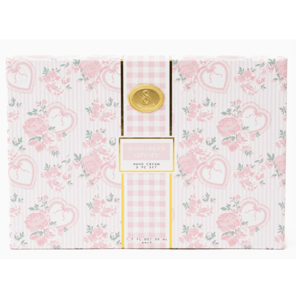 3 Piece Boxed Hand Cream Set - Vanilla Blush - White Farmhouse Flowers