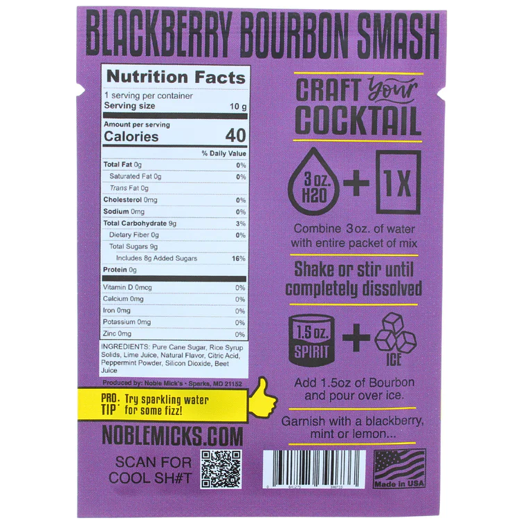 Blackberry Bourbon Smash Single Serve