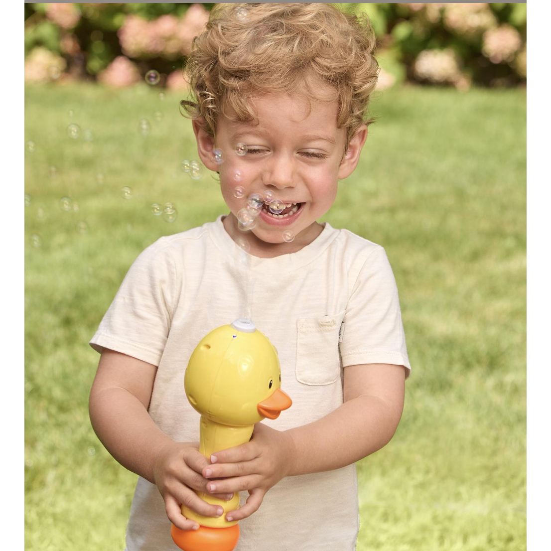 Child hold Chick Blower