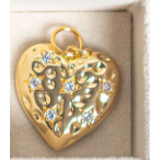Crystal Heart Scarf Charm