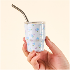 Dainty Floral Blue 2 oz. Tiny Tumbler
