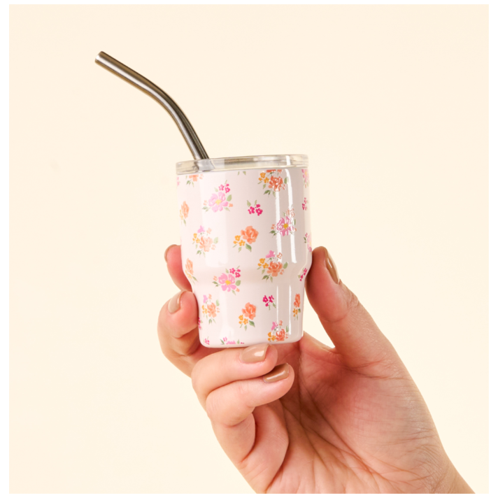 Dainty Floral Pink 2 oz. Tiny Tumbler
