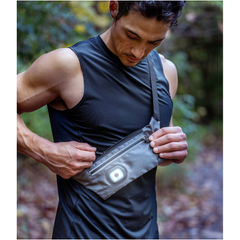 Black Sling Bag on Person