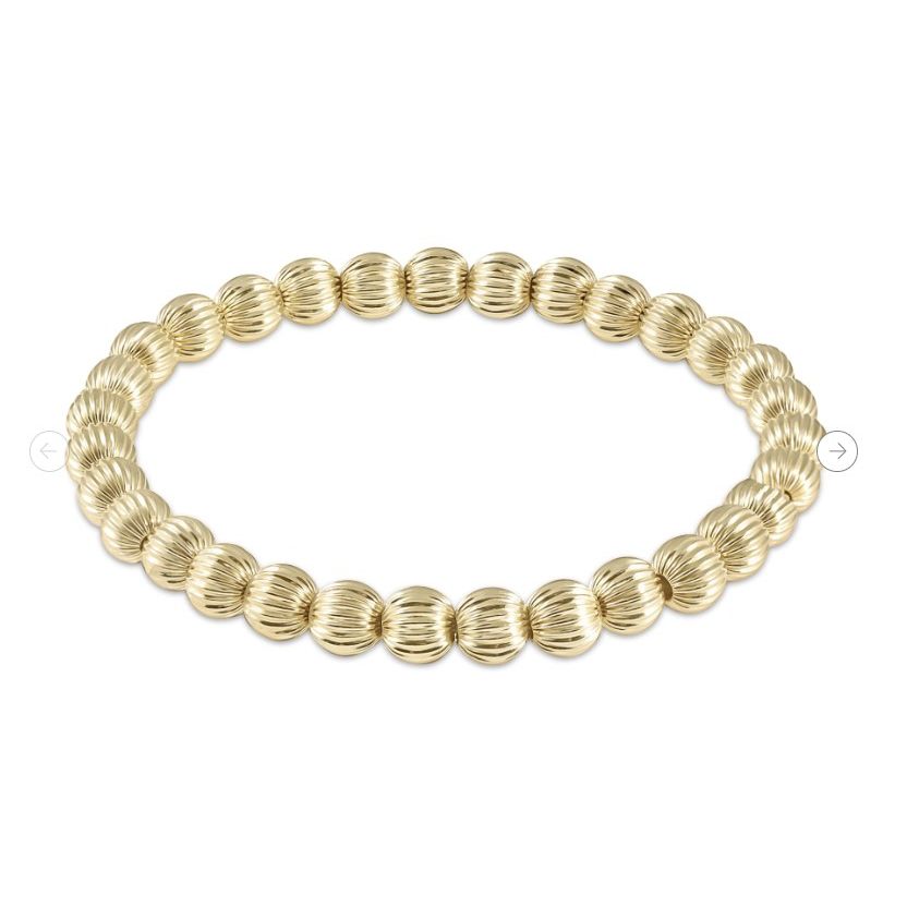 eNewton Dignity 6mm Gold Bead Bracelet