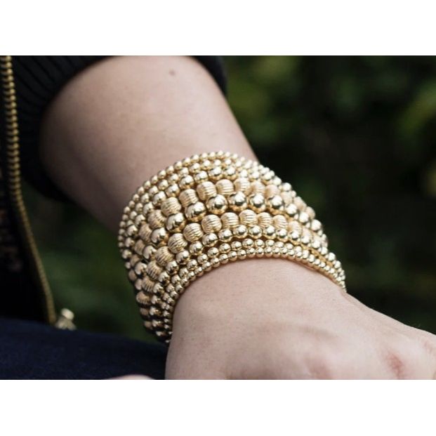 eNewton Dignity 6mm Gold Bead Bracelet