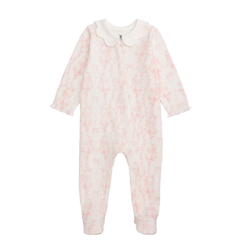 Floral Pink Scallop Sleeper