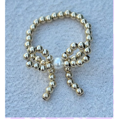 Gold Filled and Mother of Pearl Ring