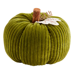 Green Corduroy Pumpkin Sitter