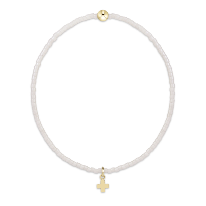 eNewton Hope Classic Milkshake Bracelet Signature Cross Small Gold Charm