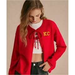 Lace Up Cardigan