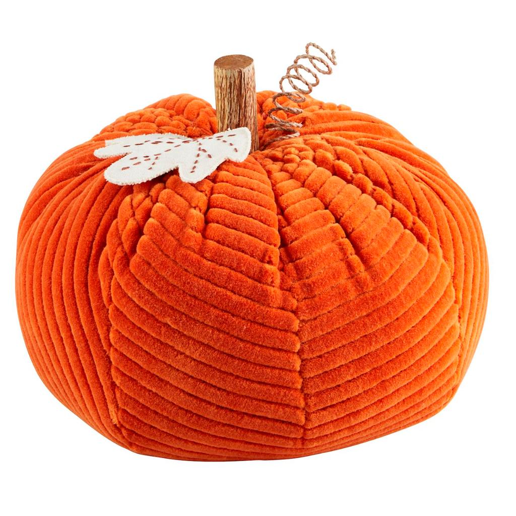 Orange Corduroy Pumpkin Sitter