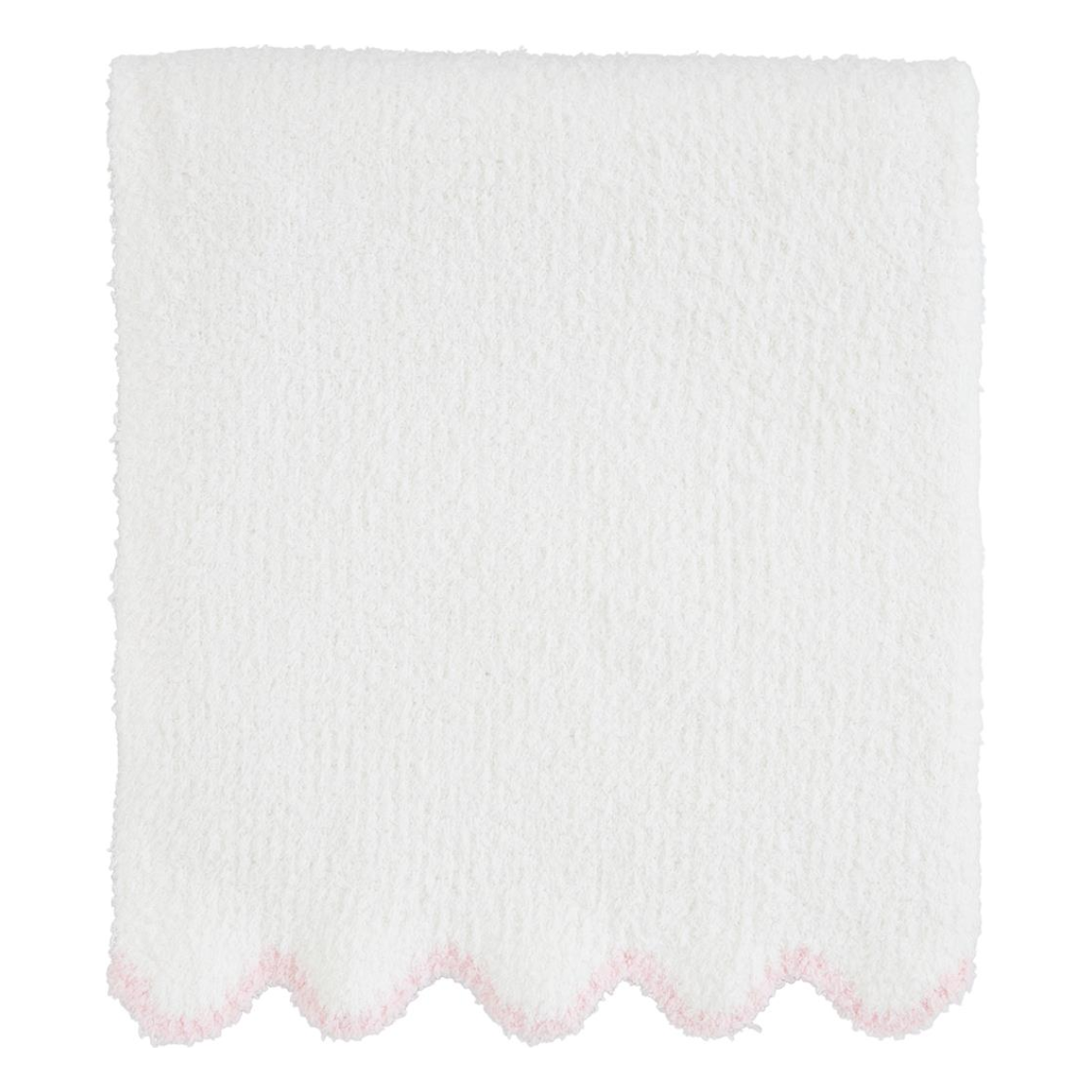 Pink Scallop Chenille Blanket
