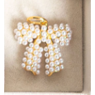 Pearl Bow Scarf Charm