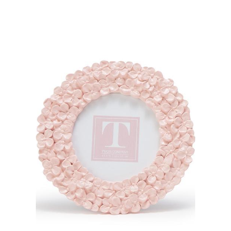 Pink textured heart-shaped photo frame on a white background
