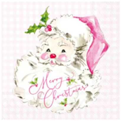 Pink Santa Cocktail Napkins