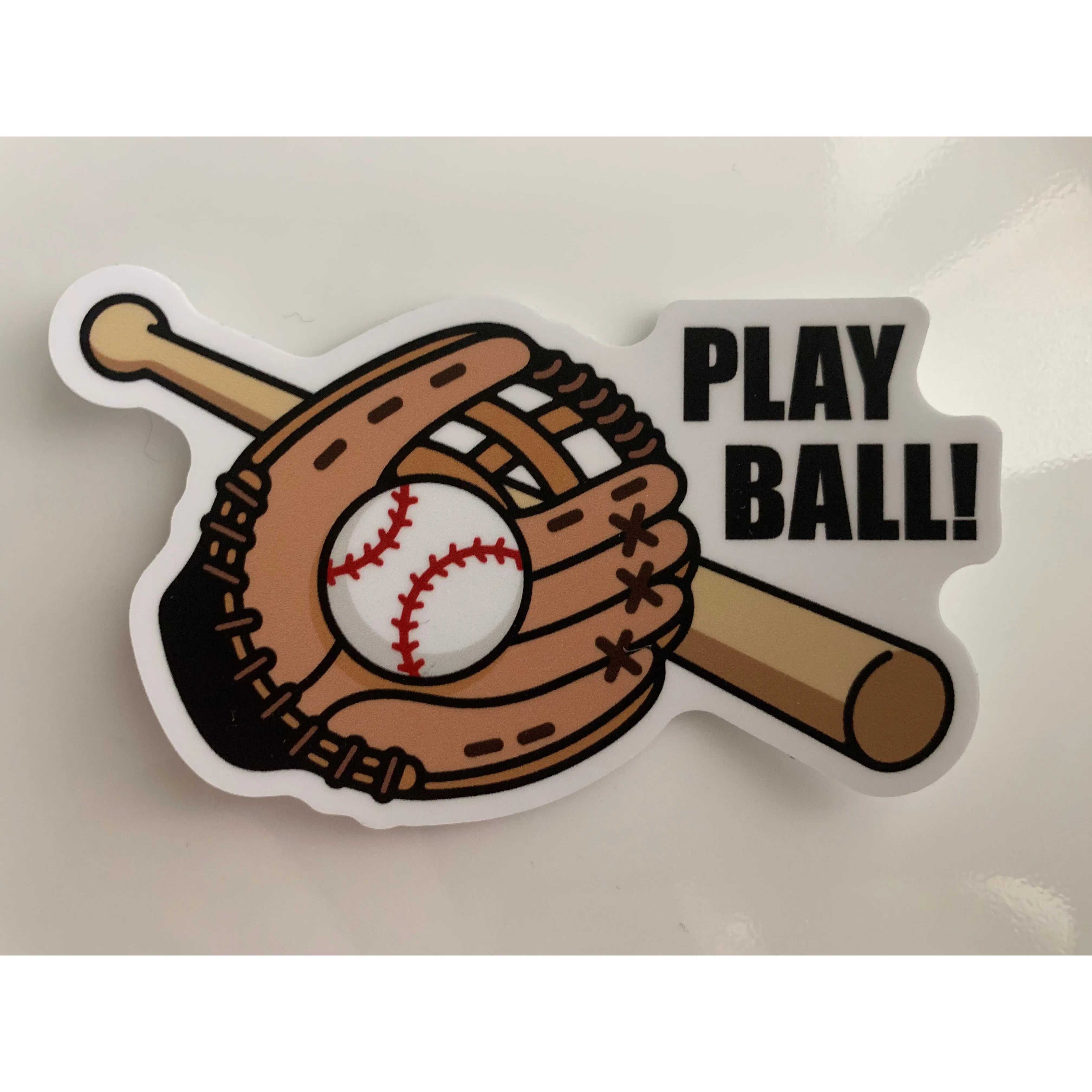 Play Ball and Glove Sticker