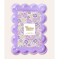 Purple Rectangle Scalloped Acrylic Frame