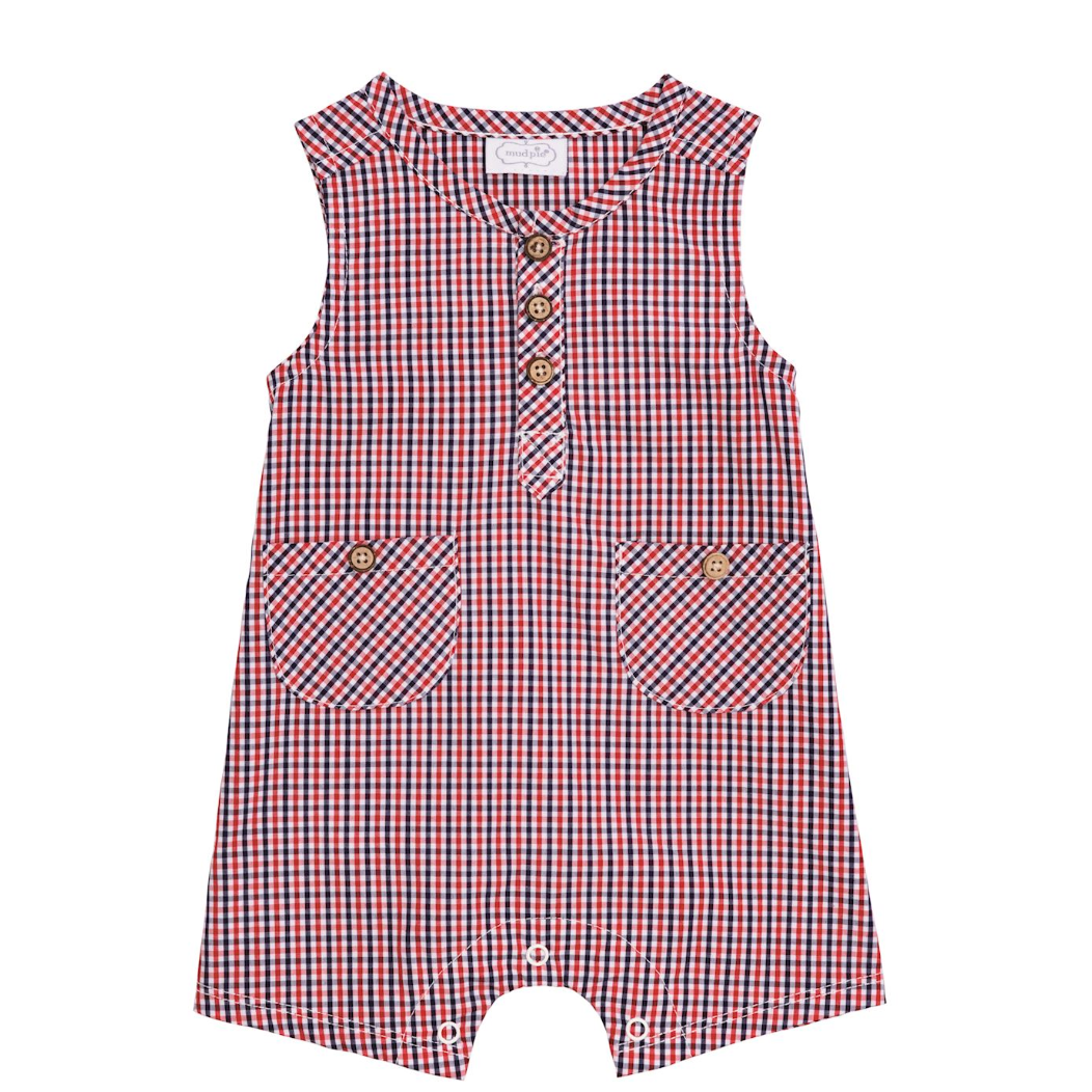Red Gingham Romper