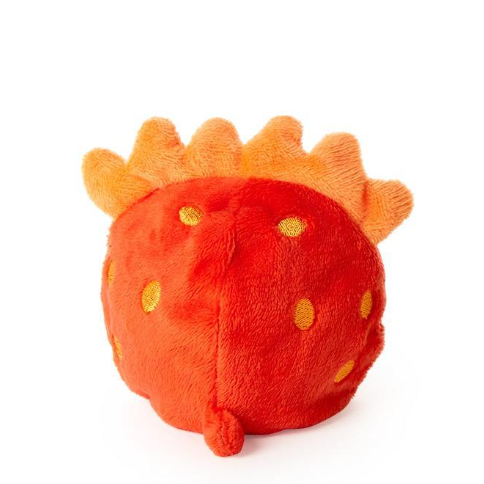 Suggestion
Plush toy resembling a red dinosaur with orange spikes on a white background