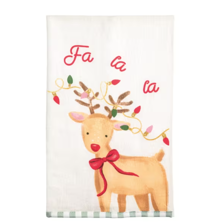 Reindeer Fa La La La Towel