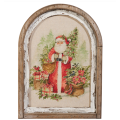 Watercolor Holiday Santa Framed Wall Art