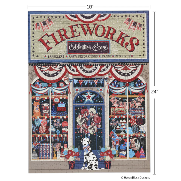 Flags and Fireworks 500 Piece Puzzle