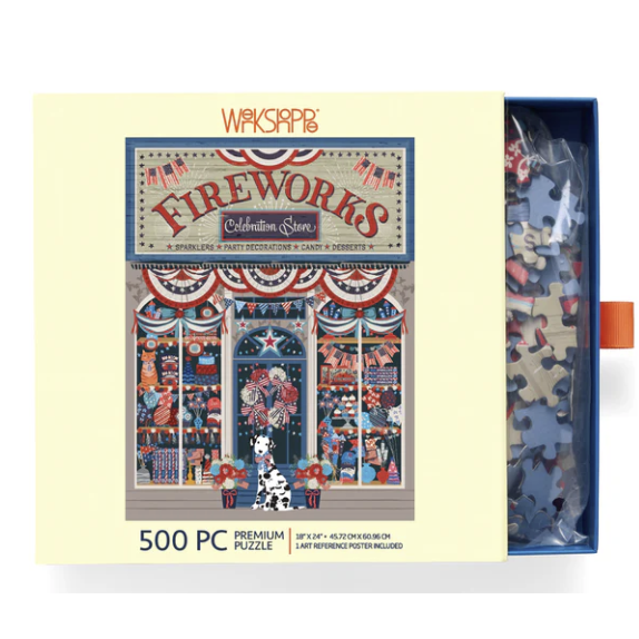 Flags and Fireworks 500 Piece Puzzle