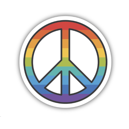 Rainbow Peace Sticker
