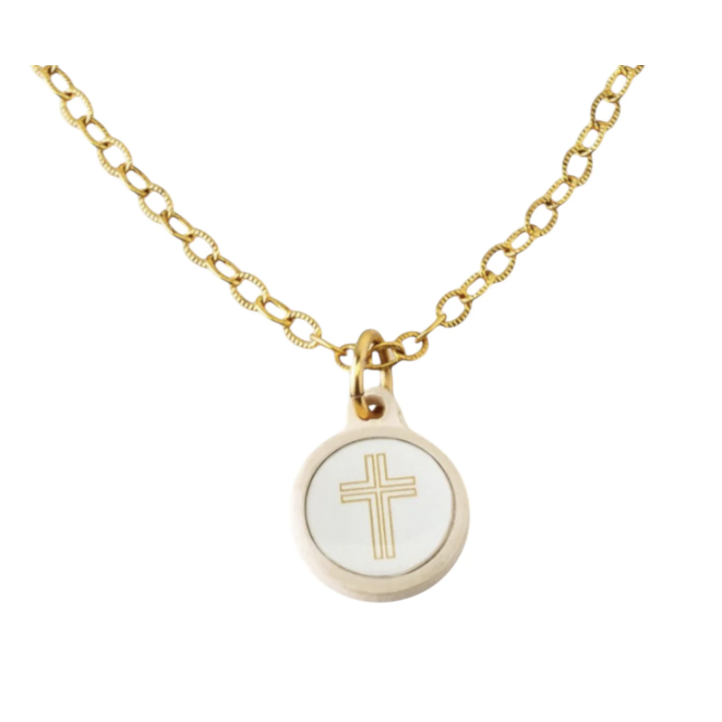 Tap To Pray Survivor Series Gold Necklace + Cross Charm