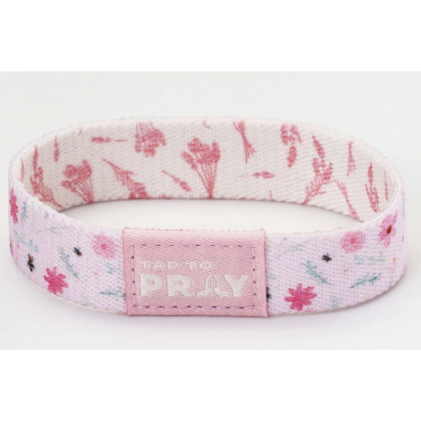 Tap to Pray Wristband-Meadows Pink