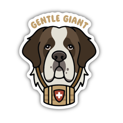 Gentle Giant Saint Bernard Sticker