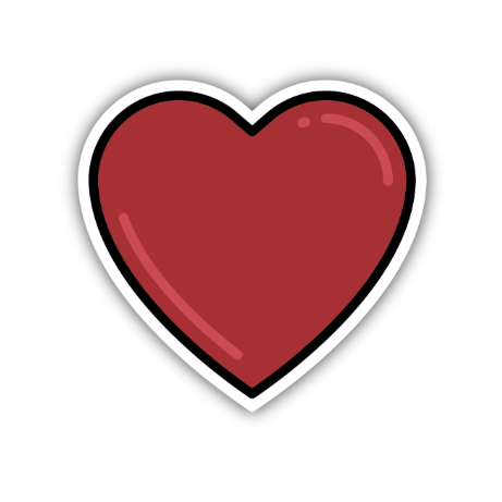 Red Heart Sticker