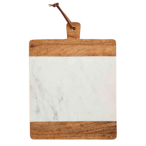 Square Marble Wood Board
