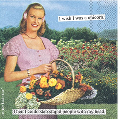 I wish I was a Unicorn Cocktail Napkin