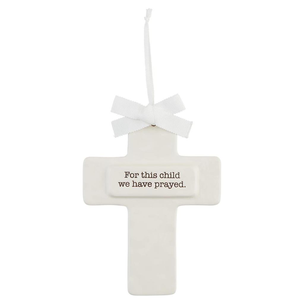 White Ceramic Keepsake Cross