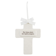 White Ceramic Keepsake Cross