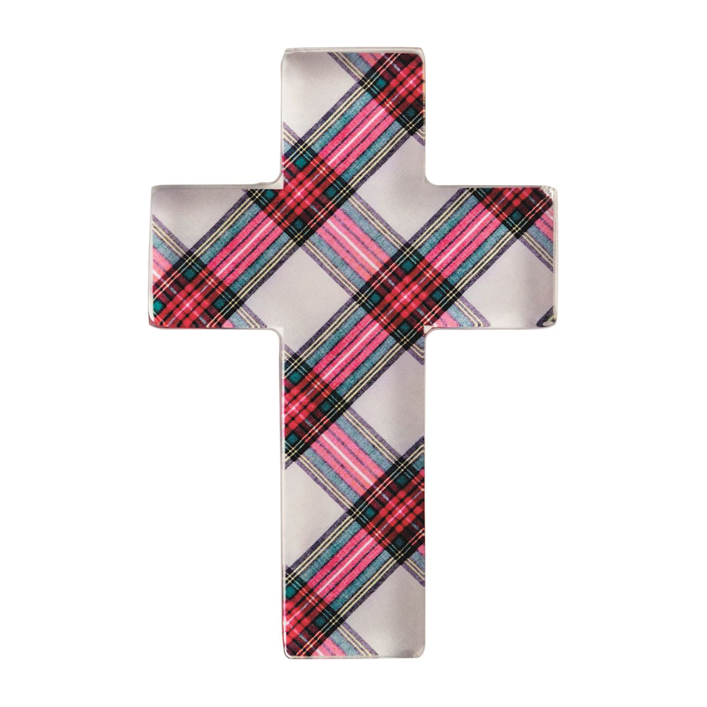 White Tartan Cross