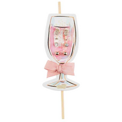 White Wine Drink Icon Earrings