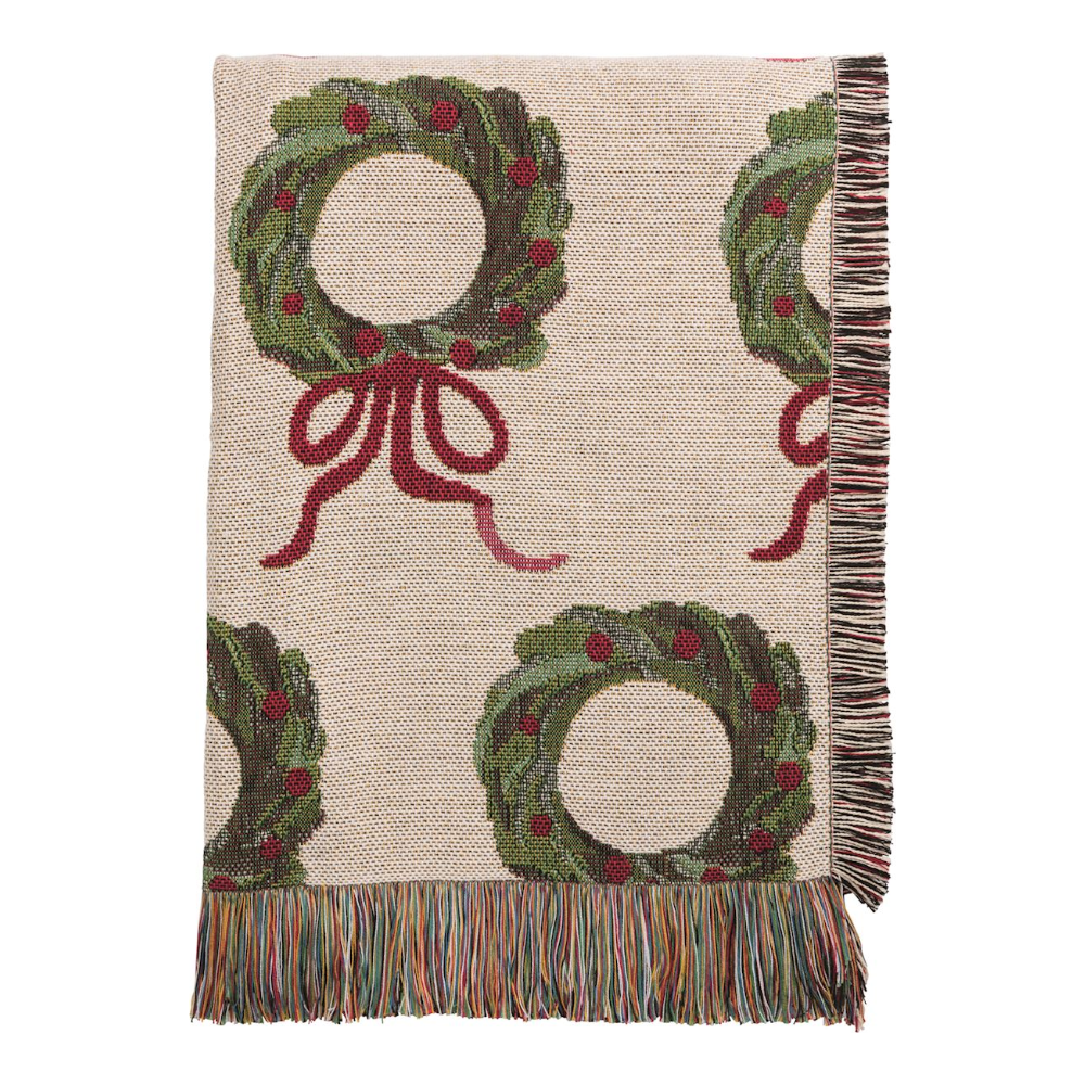 Wreath Jacquard Blanket