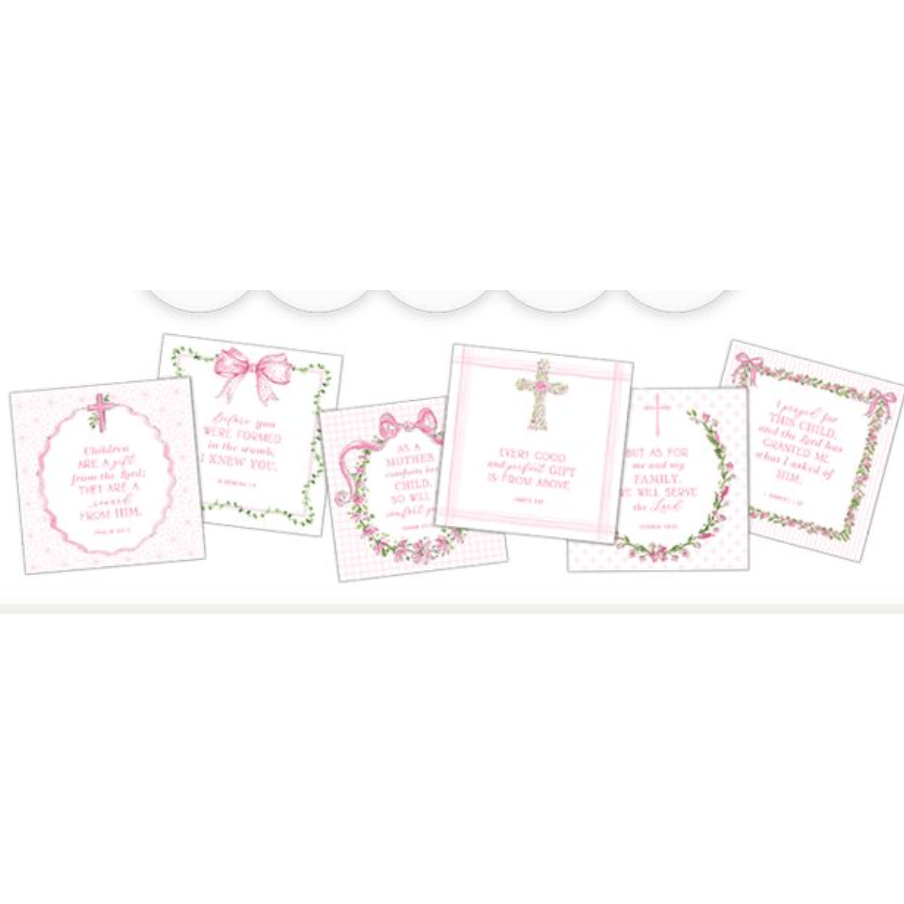 Acrylic Frame with Baby Pink Scripture Cards - White Farmhouse Flowers