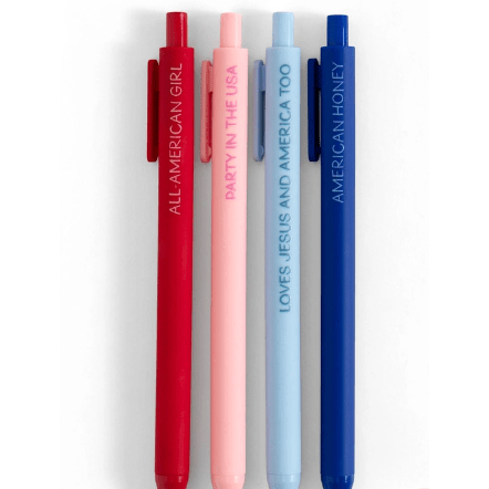 Americana Pen Set - White Farmhouse Flowers