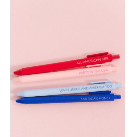 Americana Pen Set - White Farmhouse Flowers