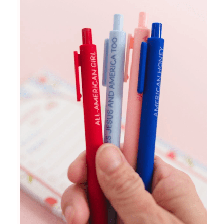 Americana Pen Set - White Farmhouse Flowers