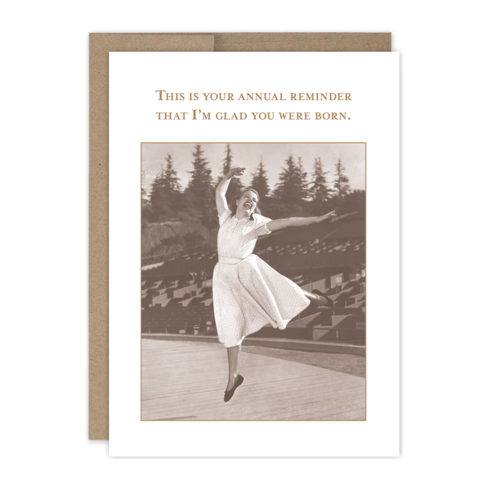 Annual Reminder is Birthday Card SM784 - White Farmhouse Flowers