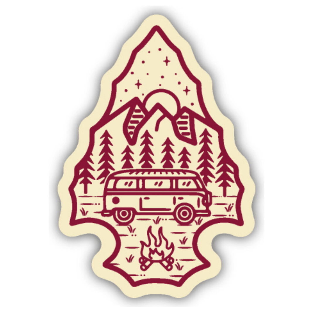 Arrowhead Bus Sticker - White Farmhouse Flowers