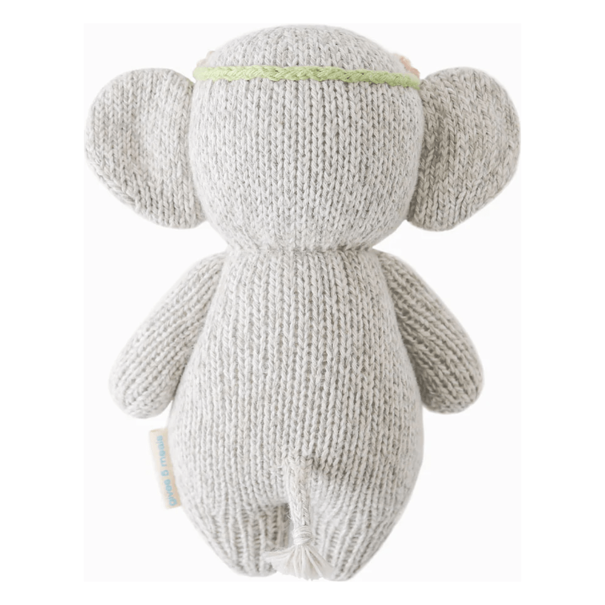 Baby elephant with Blush Flower Crown - White Farmhouse Flowers