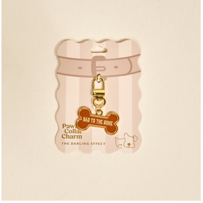 Bad to the Bone Pawfect Collar Charm - White Farmhouse Flowers