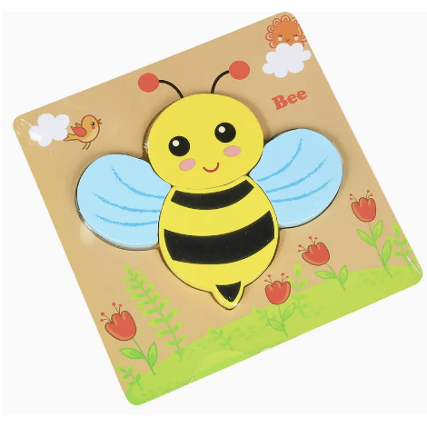 Bee Puzzle for Kids - White Farmhouse Flowers